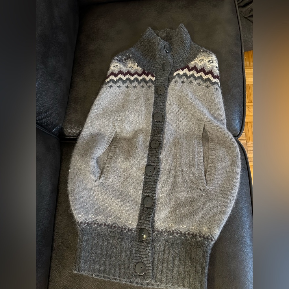 WAREHOUSE Fair Isle Sleeveless Poncho Cardigan – Size S - 70% Wool - Picture 5 of 10